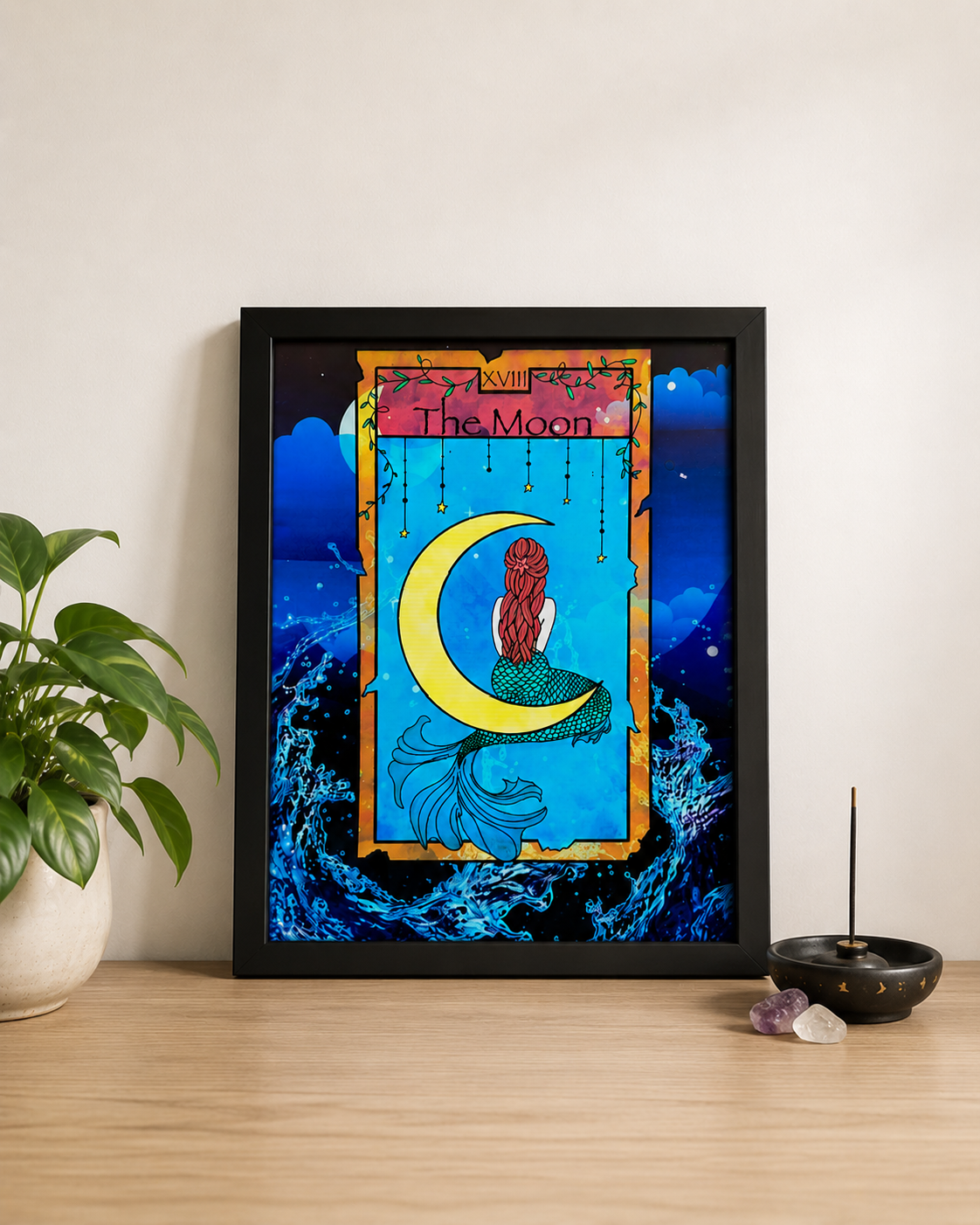 The Moon Tarot Aluminum Print | 8x10