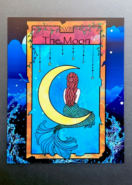 The Moon Tarot Card Aluminum Print | 8x10