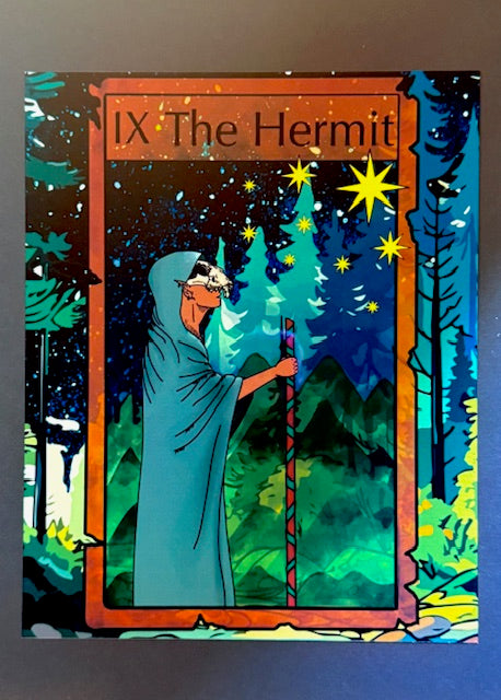 The Hermit Tarot Card Aluminum Print | 8x10