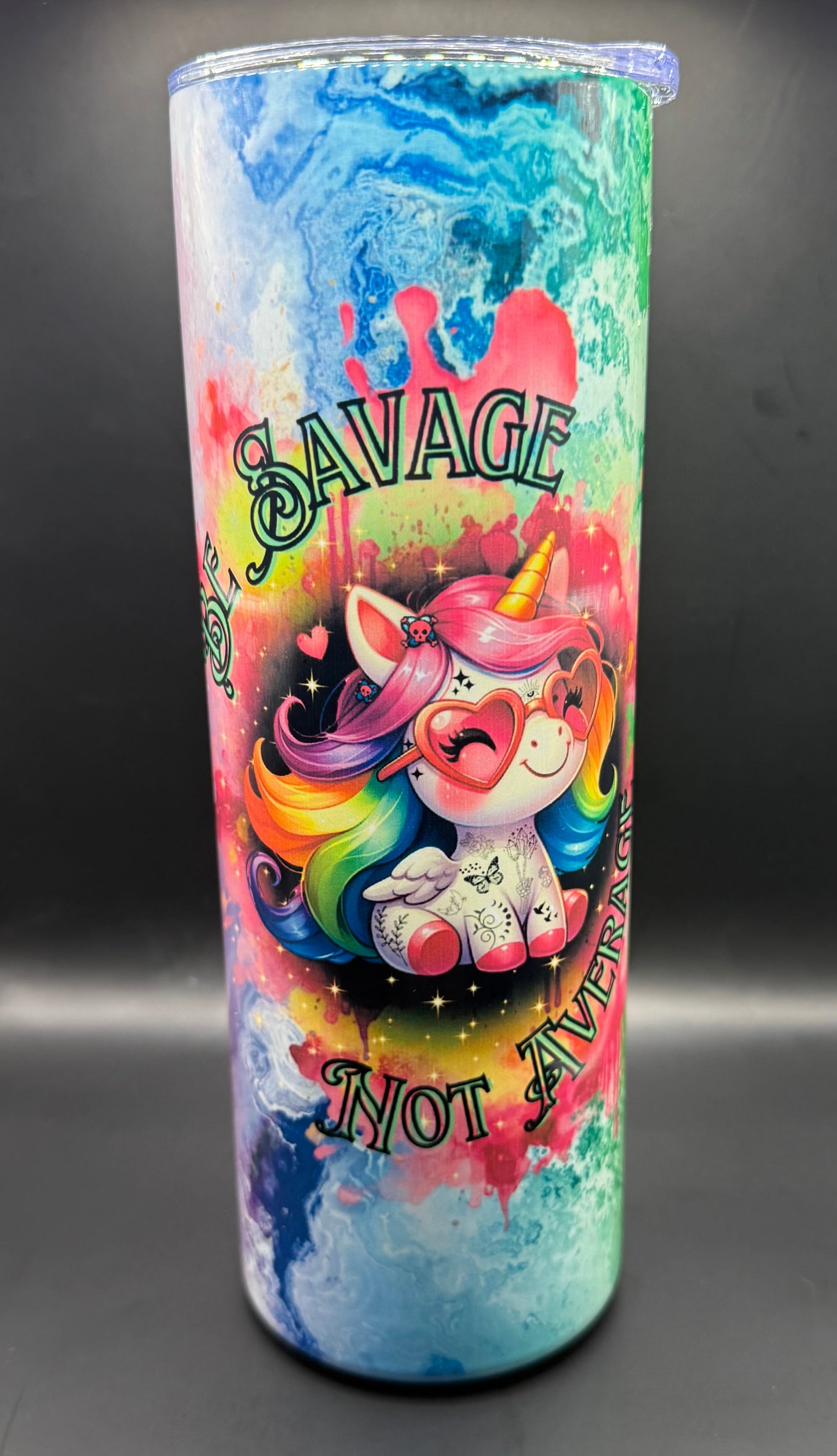 Be Savage Not Average Marble Tumbler