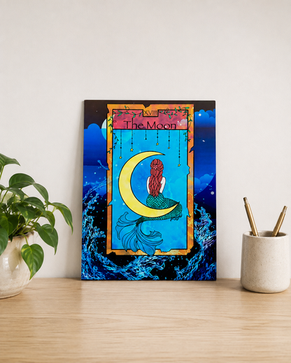 The Moon Tarot Aluminum Print | 8x10