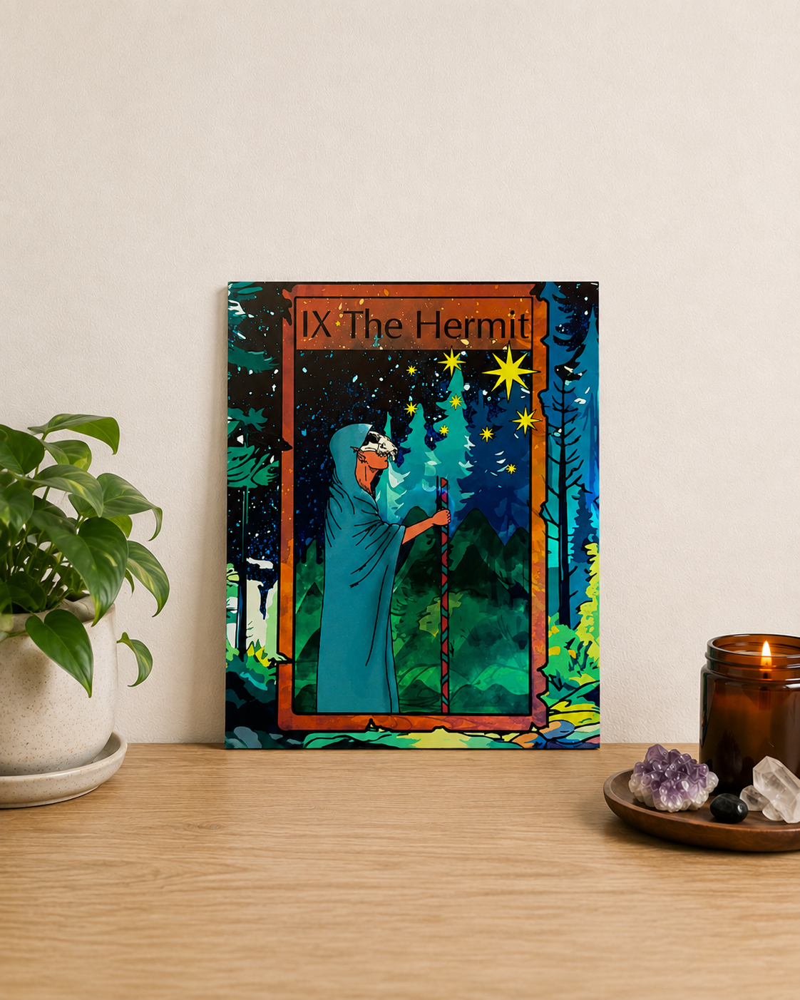 The Hermit Tarot Aluminum Print | 8x10