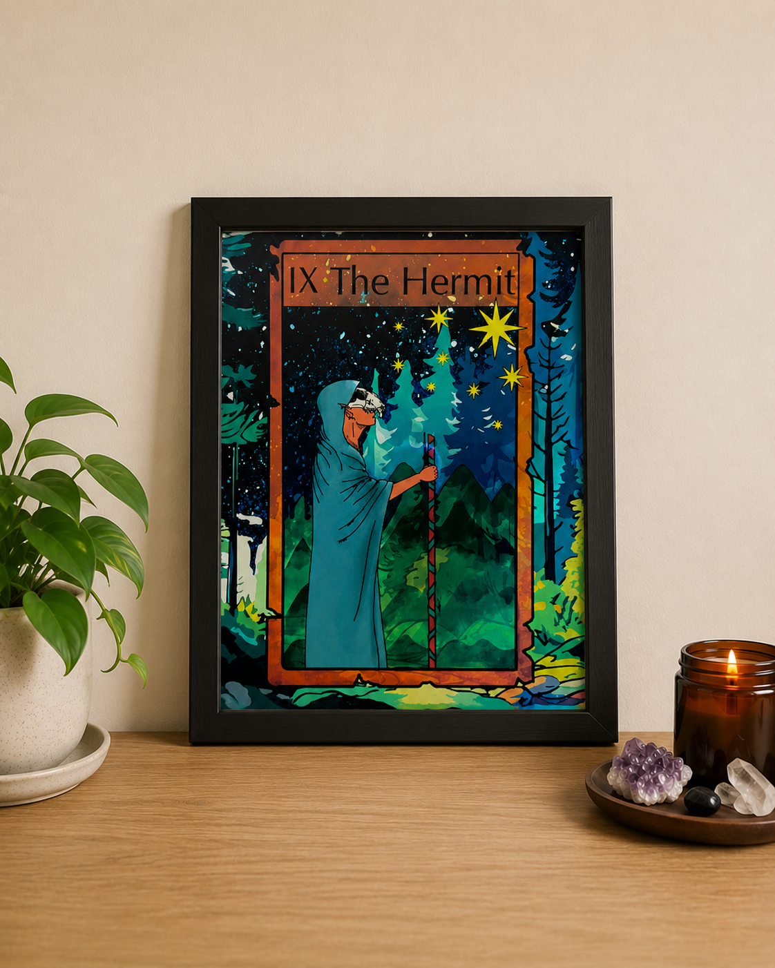The Hermit Tarot Aluminum Print | 8x10