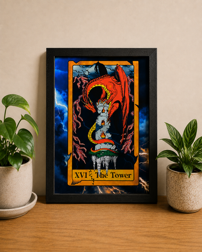The Tower Tarot Aluminum Print | 8x10