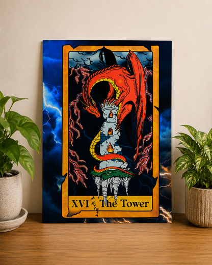 The Tower Tarot Aluminum Print | 8x10