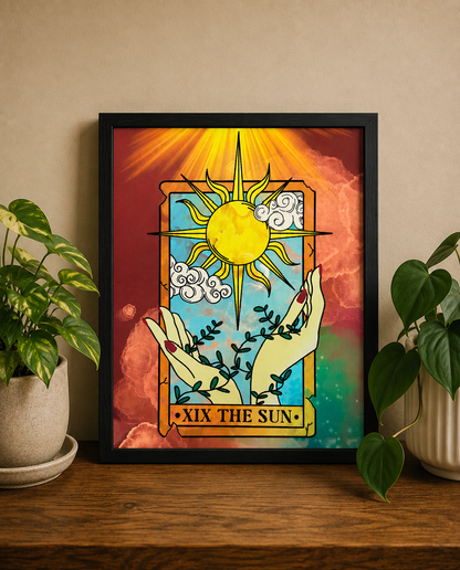 The Sun Tarot Aluminum Print | 8x10