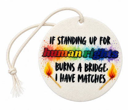Human Rights Reusable Air Freshener