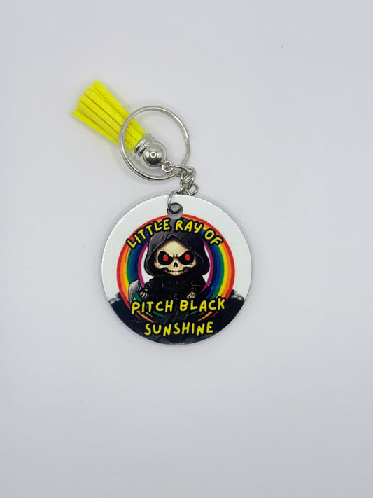 Pitch Black Sunshine Keychain