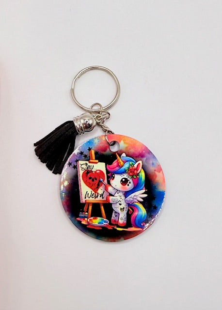 Stay Weird Keychain