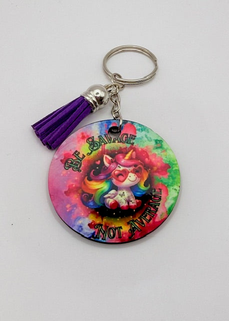 Be Savage Not Average Keychain