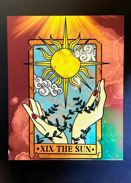 The Sun Tarot Card Aluminum Print | 8x10