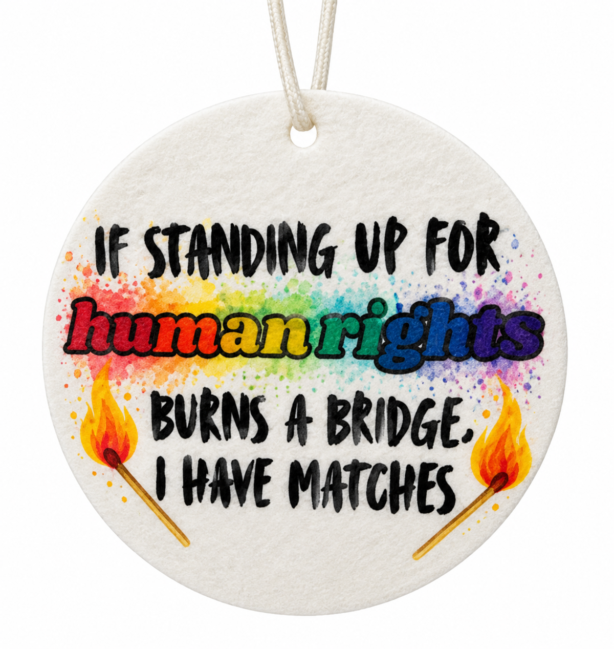 Human Rights Reusable Air Freshener