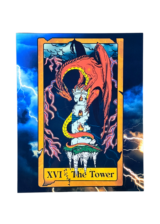 The Tower Tarot Aluminum Print | 8x10